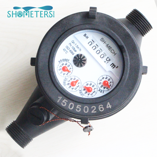 Plastic pulse sensor multi jet dry type water meter