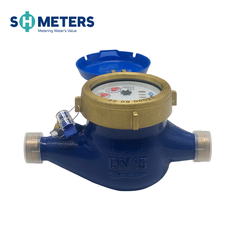 Multi Jet Water Meter Residental Brass