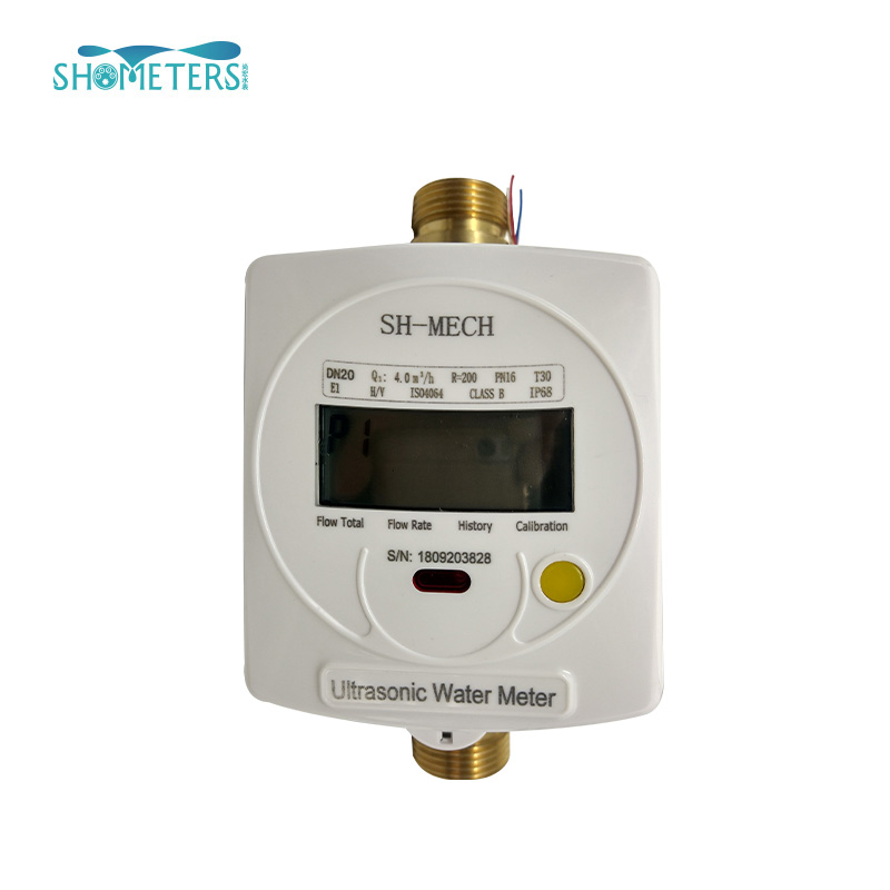 Cold brass coupling ball valve ultrasonic water meter