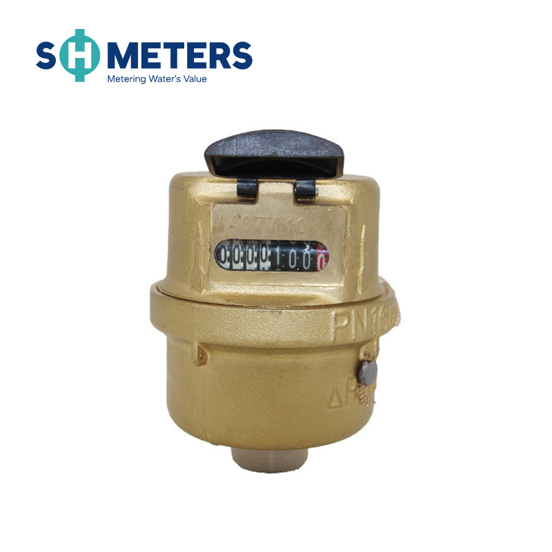 DN15 Mechanical Brass water meter Volumetric water meter